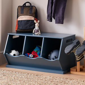 Triple Stacking Storage Trunk, Ocean Blue