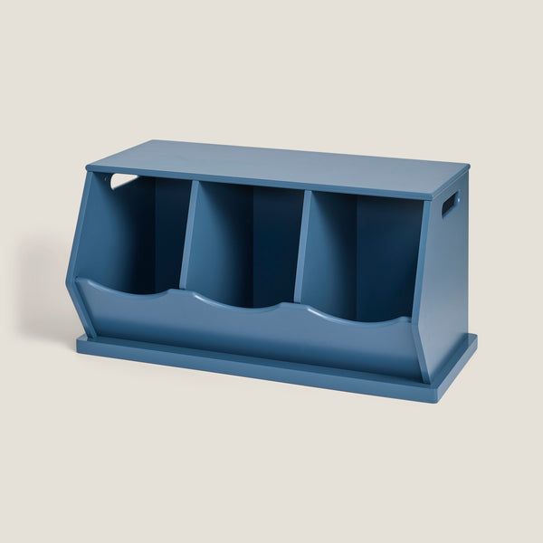 Triple Stacking Storage Trunk, Ocean Blue