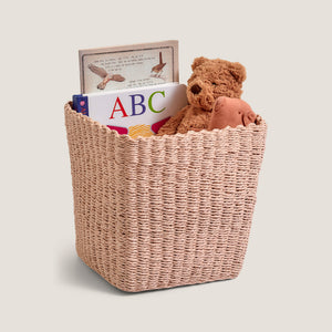 Paper Rope Storage Basket, Pink