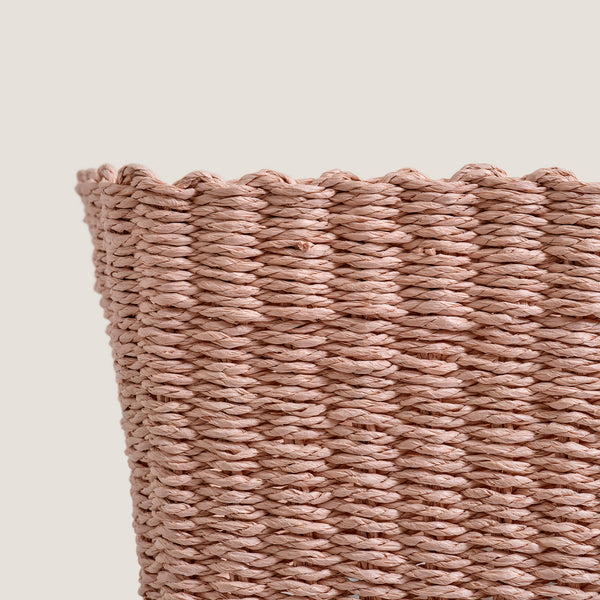 Paper Rope Storage Basket, Pink