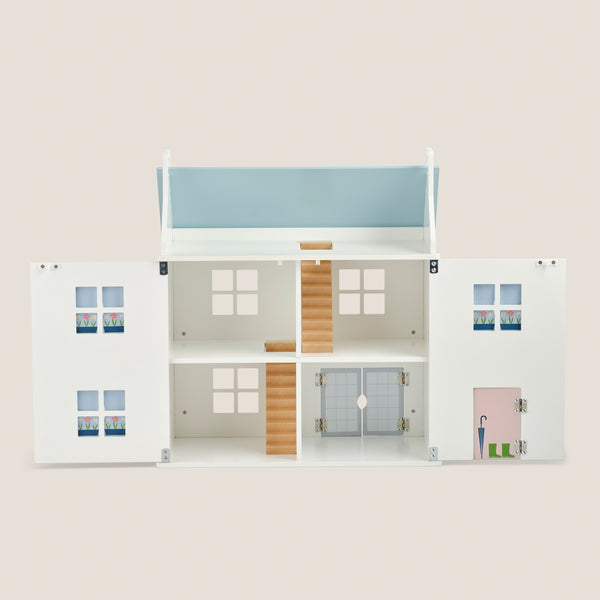Wooden Dolls House & Furniture Bundle