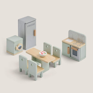 Wooden Dolls House & Furniture Bundle