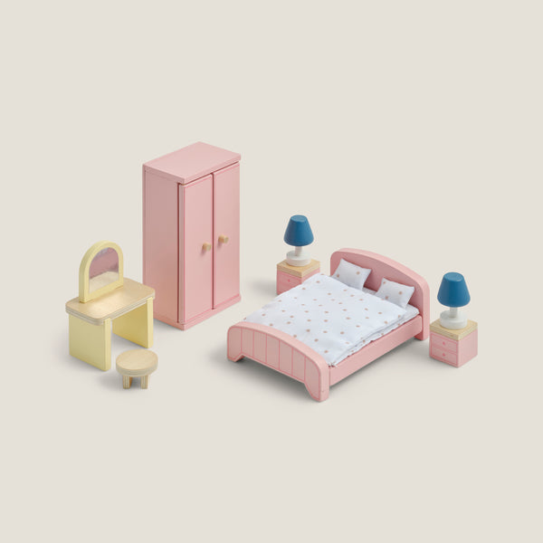Wooden Dolls House & Furniture Bundle
