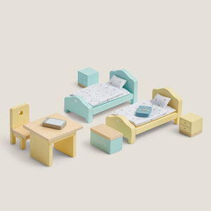 Wooden Dolls House & Furniture Bundle
