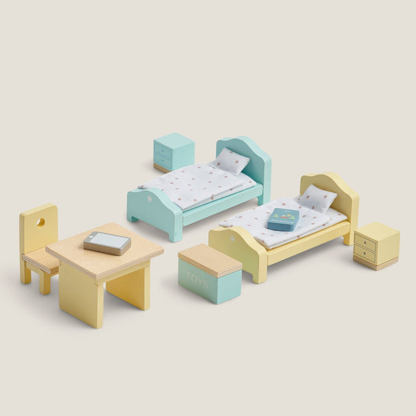 Wooden Dolls House & Furniture Bundle