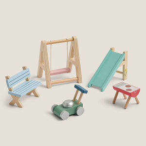 Wooden Dolls House & Furniture Bundle