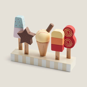 Wooden Lollies & Ice Cream, Set of 5