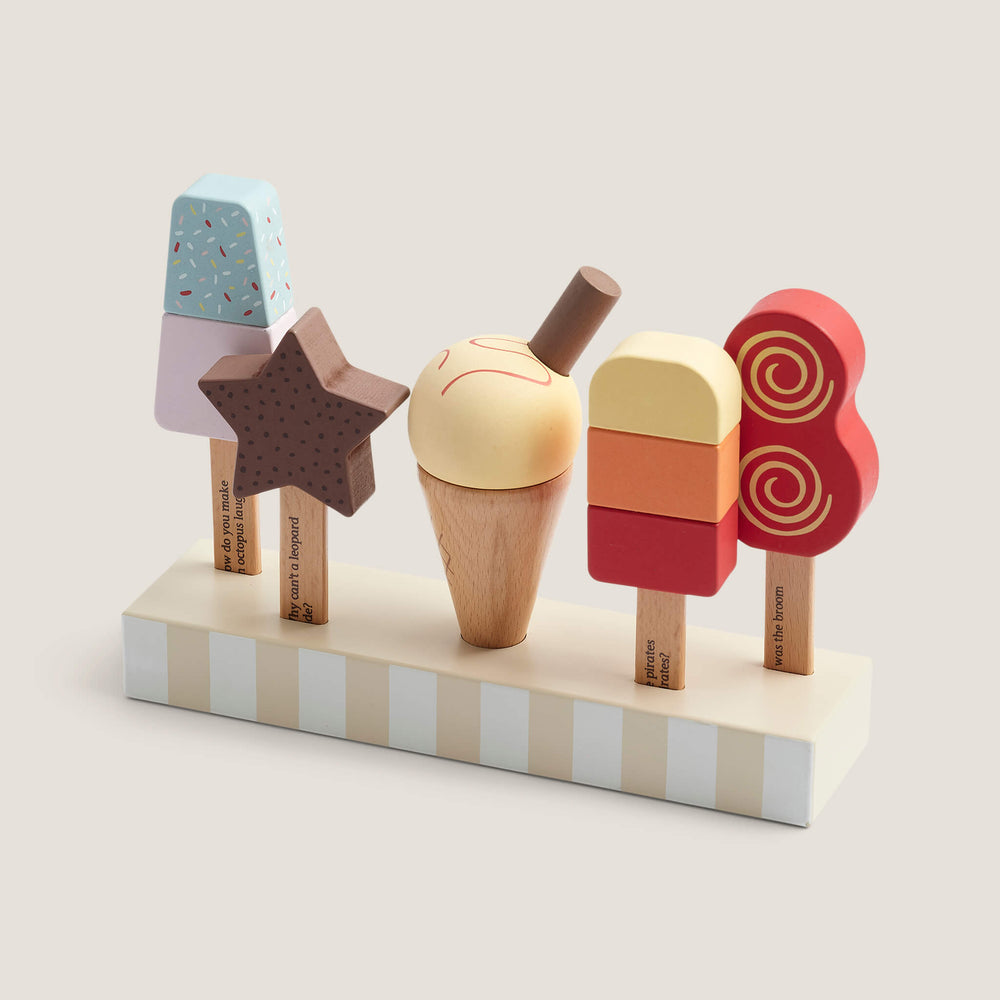 Wooden Lollies & Ice Cream, Set of 5