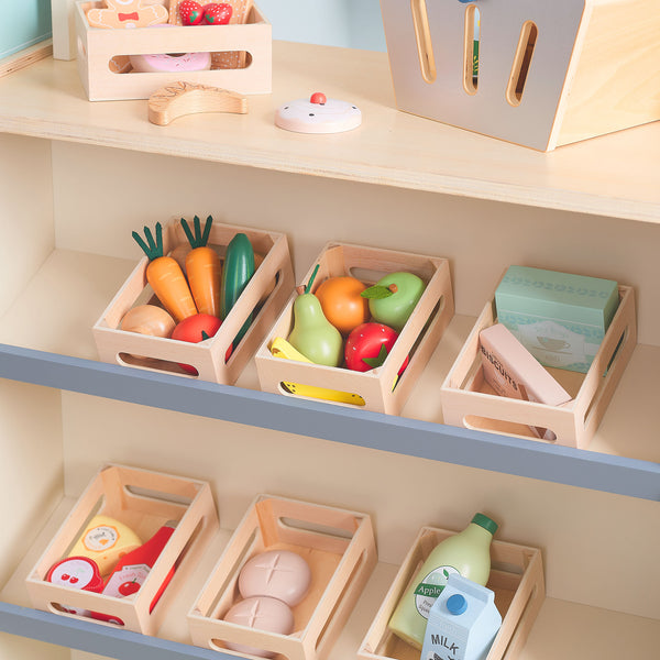 Wooden Toy Crates, Set of 4