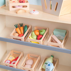 Wooden Toy Crates, Set of 4