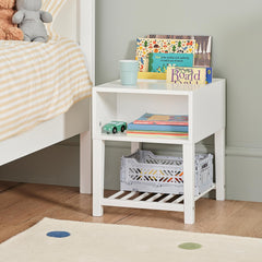 Croft Bedside Table, White