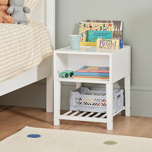 Croft Bedside Table, White