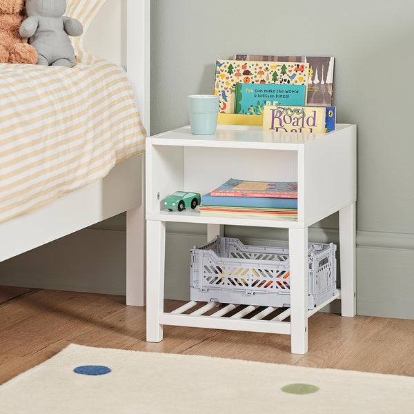 Croft Bedside Table, White