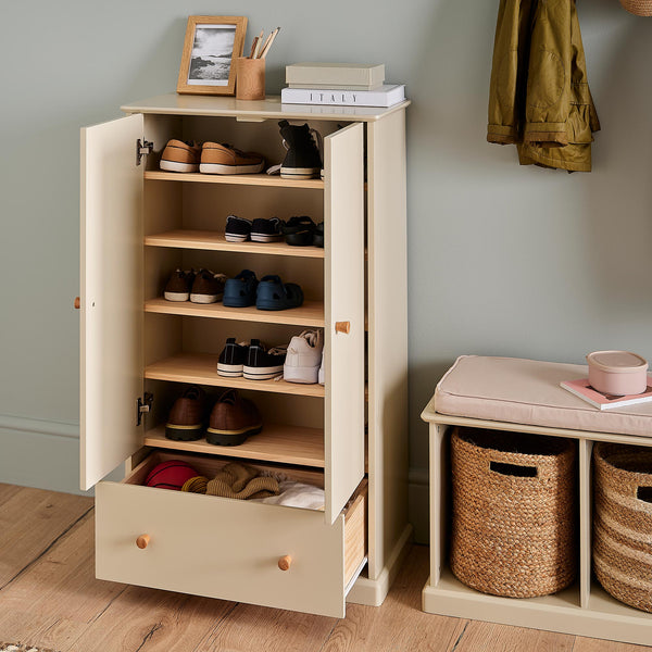 Abbeville Hallway Shoe Storage, Cashmere