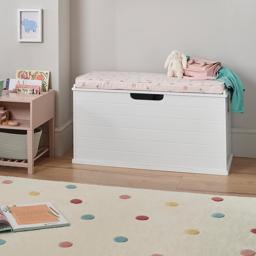 Large Classic Toy Box Seat, White
