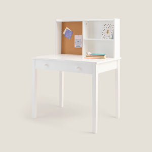 Junior Study Desk & Pinboard, White