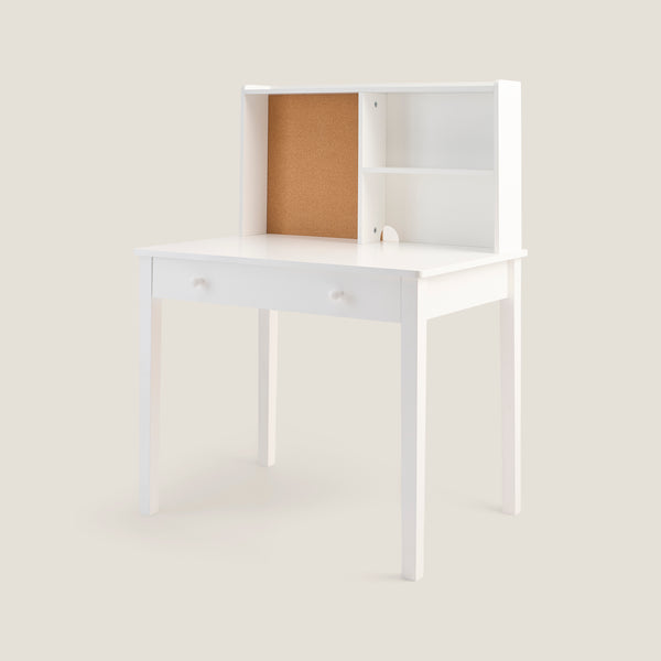 Junior Study Desk & Pinboard, White