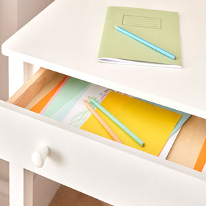 Junior Study Desk & Pinboard, White