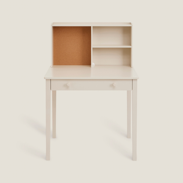 Tall Study Desk & Pinboard, Cashmere