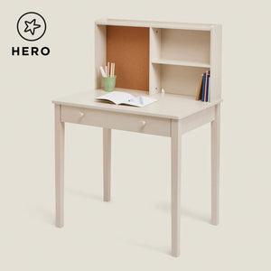 Tall Study Desk & Pinboard, Cashmere