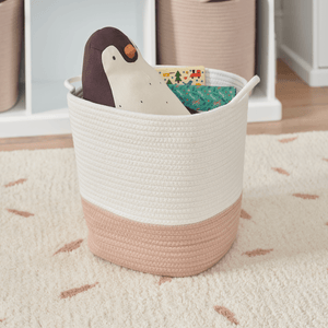 Rope Storage Basket, Ivory and Cashmere
