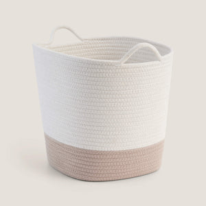 Rope Storage Basket, Ivory and Cashmere