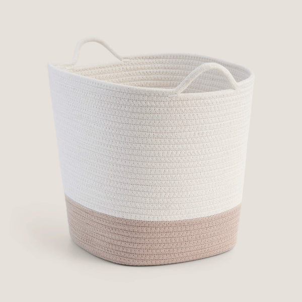 Rope Storage Basket, Ivory and Cashmere