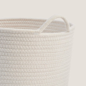 Rope Storage Basket, Ivory and Cashmere
