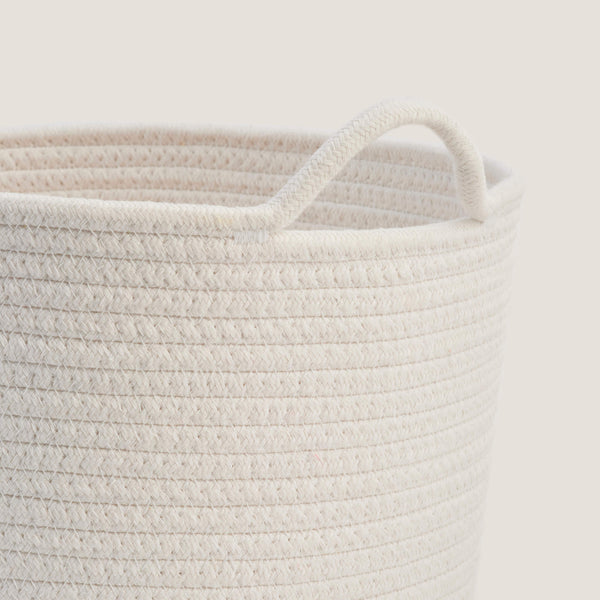 Rope Storage Basket, Ivory and Cashmere