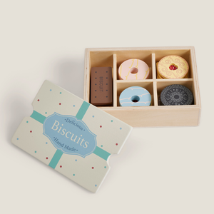 Teatime Wooden Biscuit Box