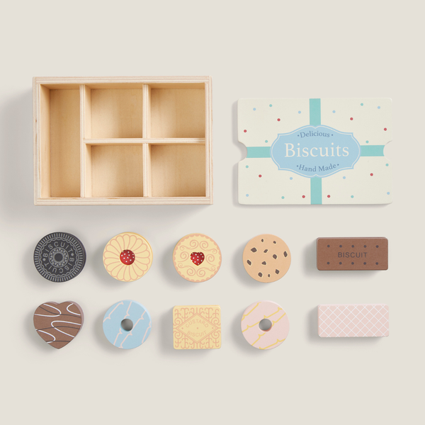 Teatime Wooden Biscuit Box
