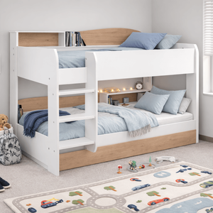 Newton Bunk Bed with Underbed Truckle, White & Oak