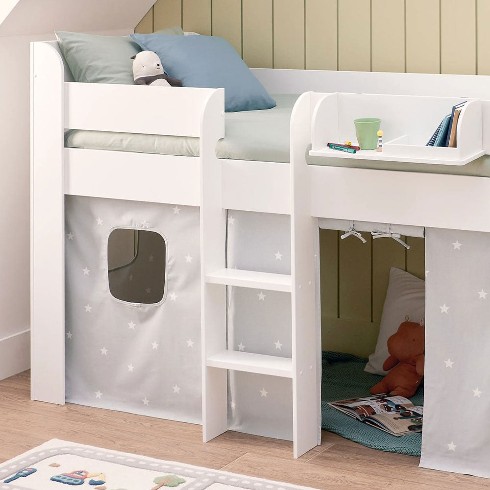 Paddington Bed Curtains, Grey Stardust