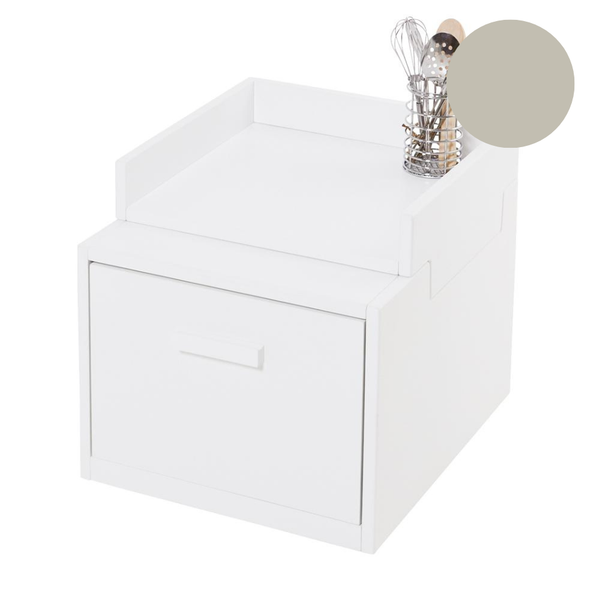 Alba Modular Storage, Narrow Toy Box Base - Pale Grey