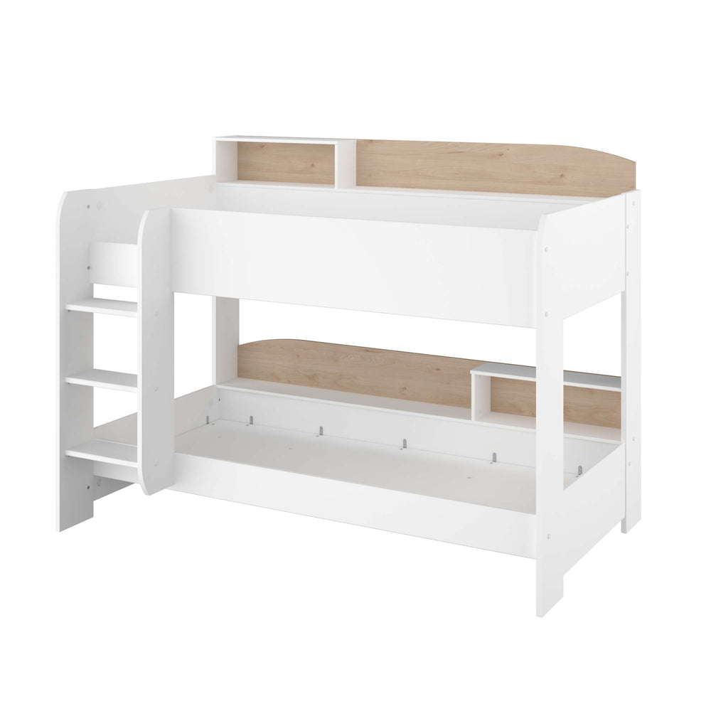 Newton Bunk Bed, White & Oak