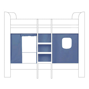 Paddington Bed Curtains, Ocean Blue