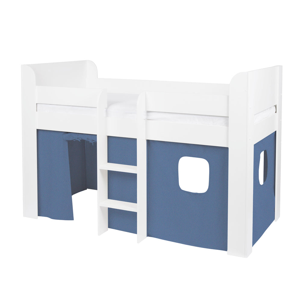 Paddington Mid Sleeper, Ocean Blue Curtains
