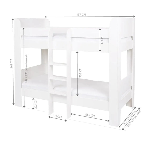 Paddington Bunk Bed, Natural Bed Curtains	