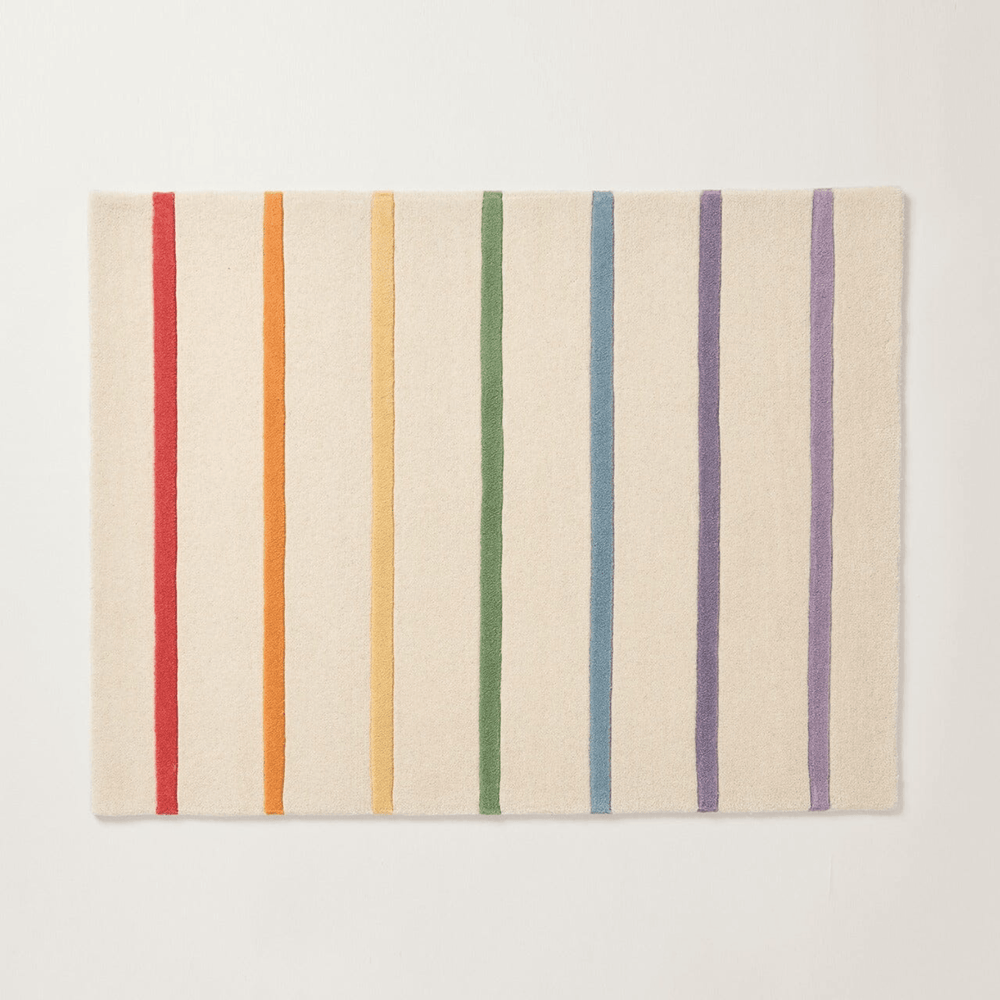 Rainbow Stripe Rug, 120 x 90 (cm)
