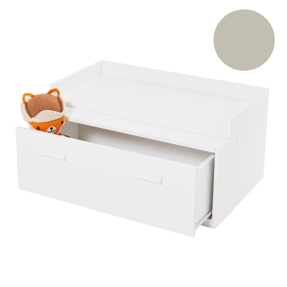 Alba Modular Storage, Regular Toy Box Base - Pale Grey