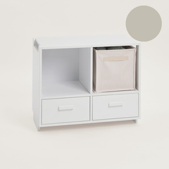 Alba Modular Storage, Regular Double Drawer - Pale Grey