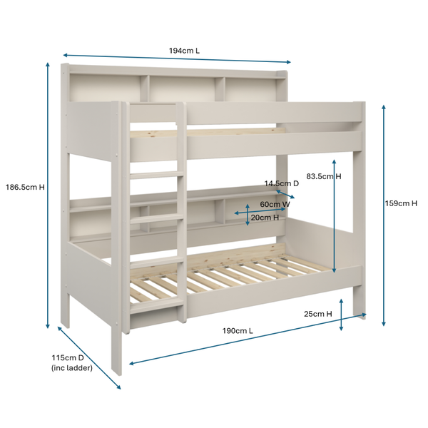 Scout Storage Bunk Bed, Mushroom