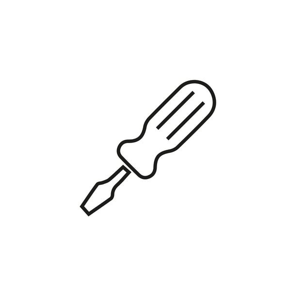 Outline of a screwdriver.