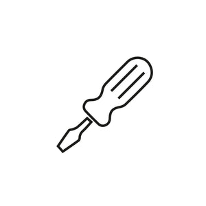 Outline of a screwdriver.	