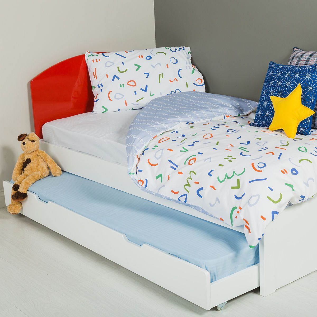 Colourful Single Bed