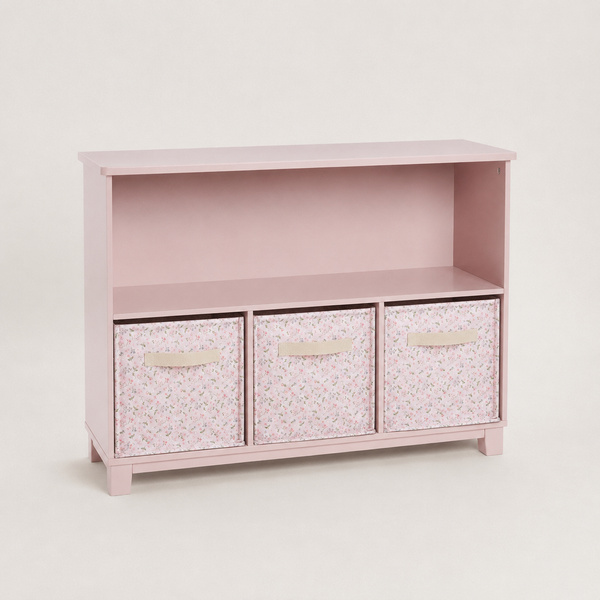 Blake Storage Shelf Unit, Chalk Pink