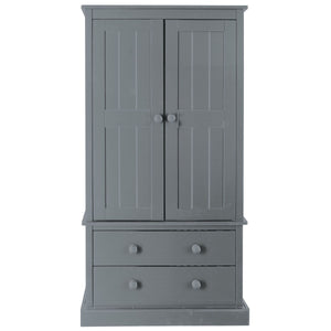 Charterhouse Two Drawer Children's Wardrobe - Dark Grey