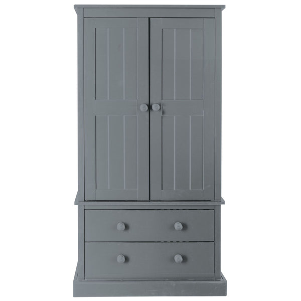 Charterhouse Two Drawer Children's Wardrobe - Dark Grey