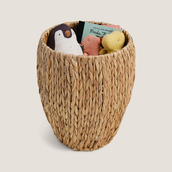 Water Hyacinth Storage Basket, Strawberry	