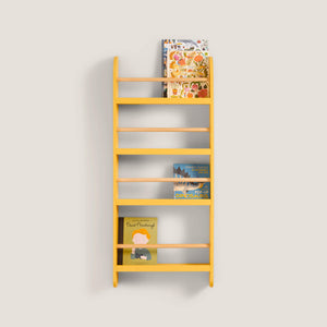 Greenaway Narrow Bookcase, Buttercup Yellow & Natural